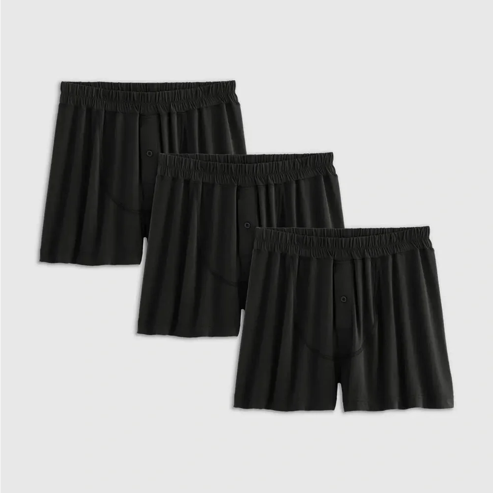 NWT Quince Men's Micromodal Stretch Boxer Brief Black Sz L (3 Pack)